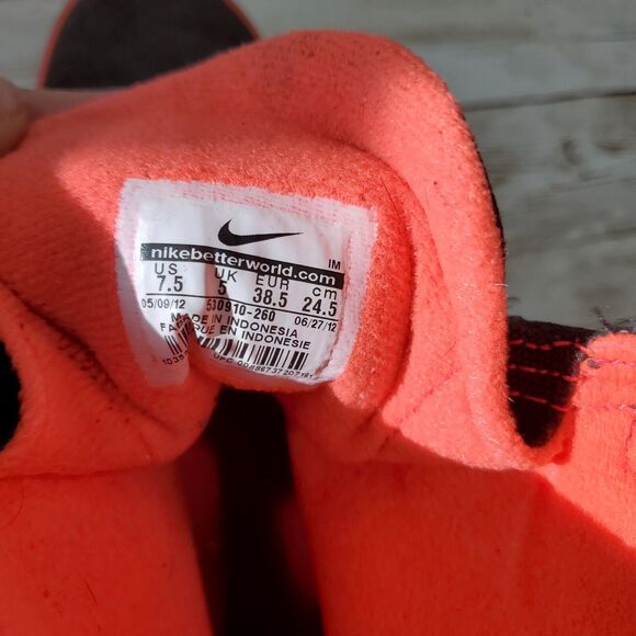 Nike Carico Boots Mid LTR 2012 LaceUps Brown Orange Womens Size 7.5 - 530910 010 - Picture 10 of 11